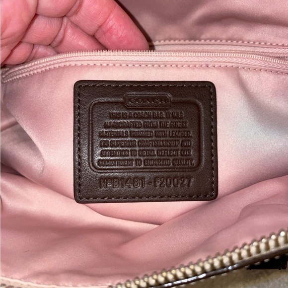 Coach Ashley Signature Dotted Op Art Tan/Brown Satchel Handbag F20027 - Picture 10 of 10